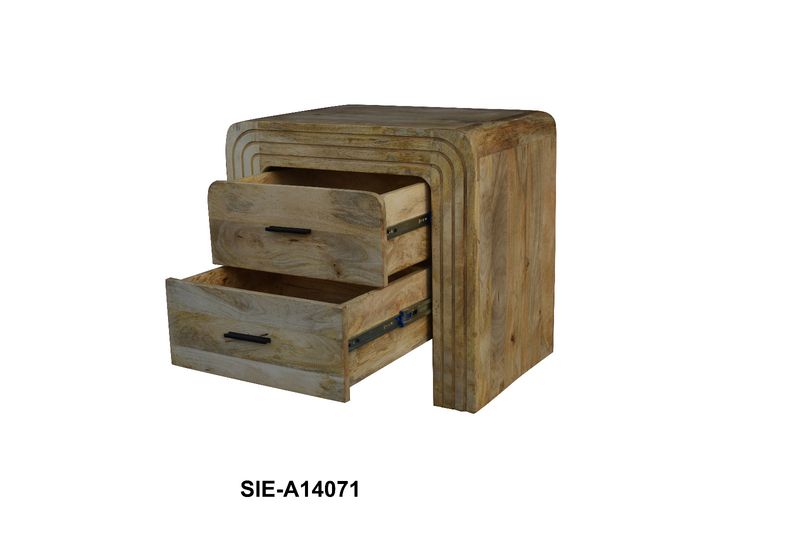 Wd. Juliet Curved Nightstand 25 x 18 x 24 H SHV