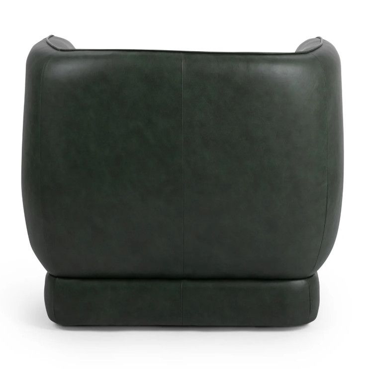 Leather Blue Swivel Chair 35W x 32D x 30.5H