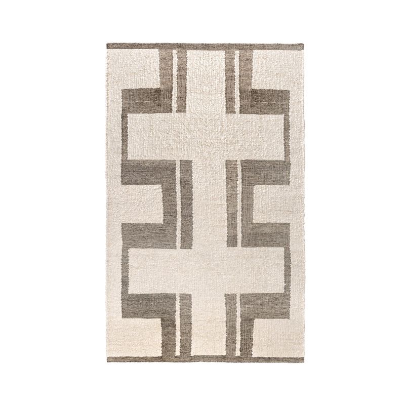 Flash Rug Sale- 8'x10' Kavala Charcoal/Ivory(No additional Discounts) 90% New Zealand Wool/ 10% Cotton