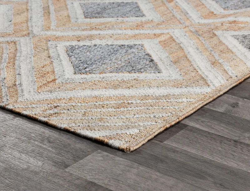Flash Rug Sale- 8'x10' Laguna Blue Multi (No additional Discounts) 45% Jute, 45% Wool, 10% Cotton