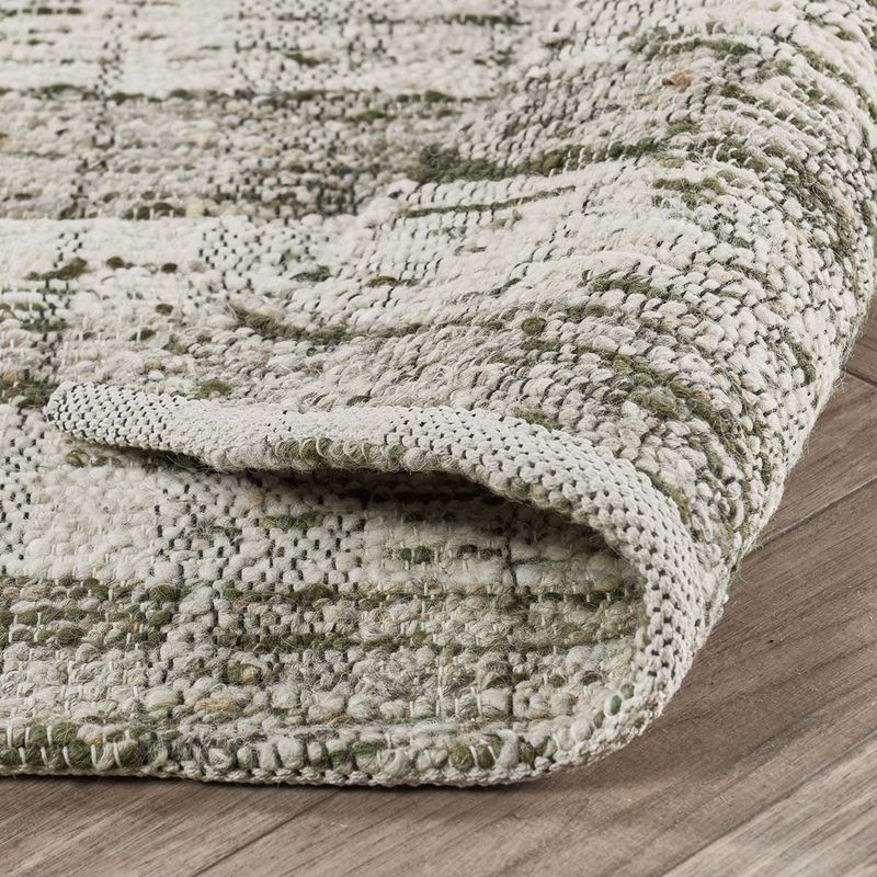 Flash Rug Sale- 8'x10' Perth Green/Natural (No additional Discounts) 75% Wool, 25% Cotton