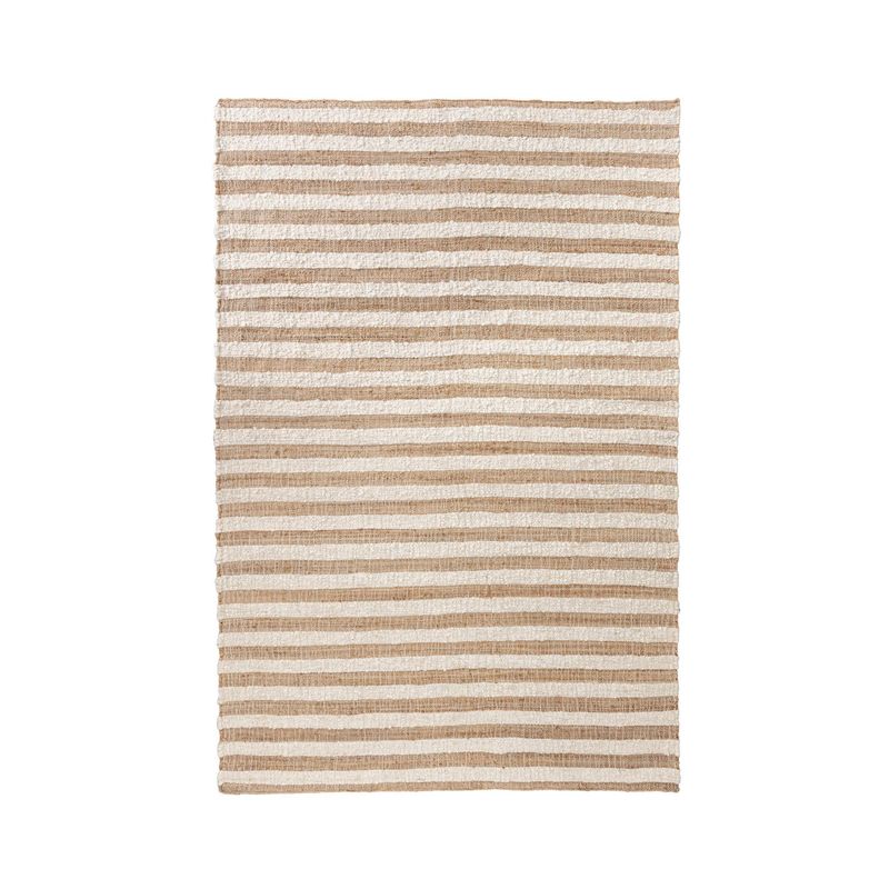 Flash Rug Sale- 8'x10' Rhodes Stripe Natural/Ivory (No additional Discounts) 45% Wool/ 45% Jute/ 10% Cotton