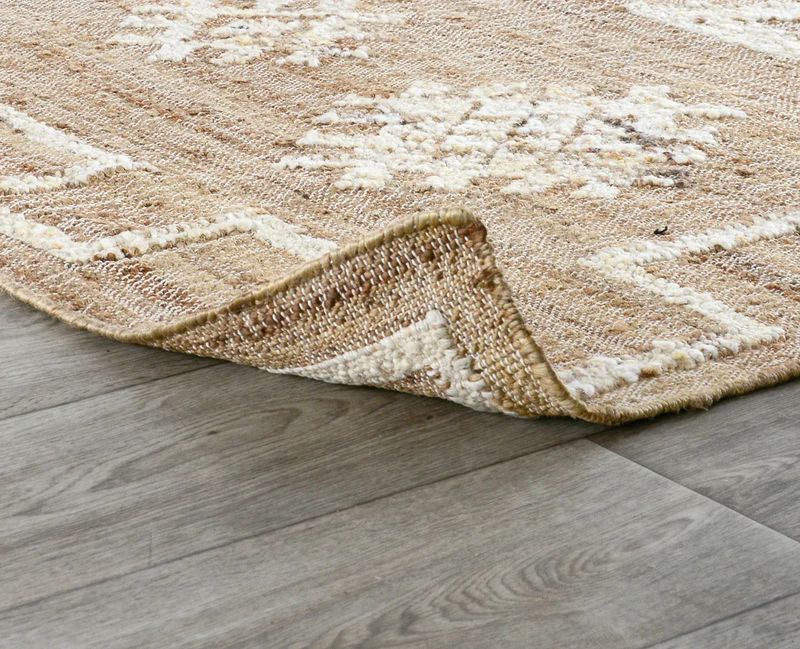 Flash Rug Sale- 8'x10' Raposa Natural/Ivory (No additional Discounts) 50% Jute, 40% Wool, 10% Cotton