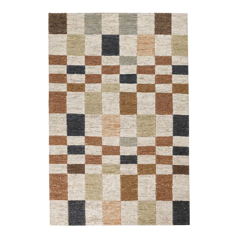 Flash Rug Sale- 9'x12' Soumak Jute Check Natural Multi (No additional Discounts) 100% Jute