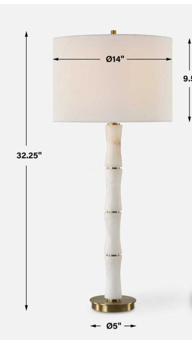 Polished Alabaster Sculpted Lamp 32H, SHADE 10H X 14 Dia. (in)
