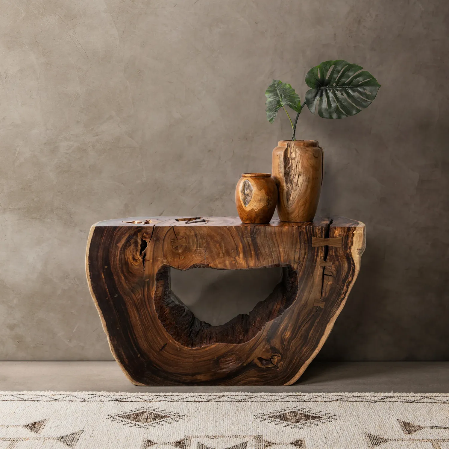 Zora Console Table-Natural- Approx. 42"W x 18”D x 31.5”H