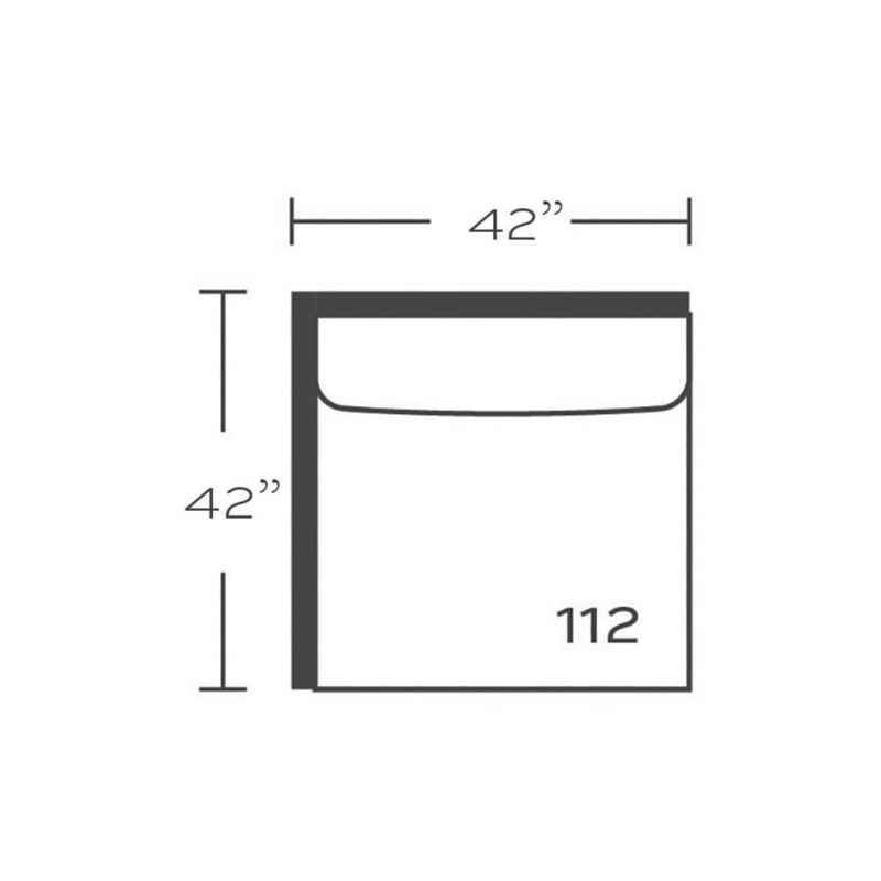 Quick Ship Dimitry Outdoor Right Seated End SU503-60 Grade: (NN)42L x 42D x 31H