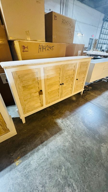 WD.SHUTTER 4 DOOR SLIM SIDEBOARD MT  68x10x38