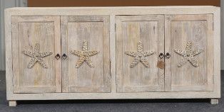 WD.4 DOOR SIDEBORAD WITH STAR FISH WW 76x18x36 WD.4 DOOR SIDEBORAD WITH STAR FISH WW 76x18x36