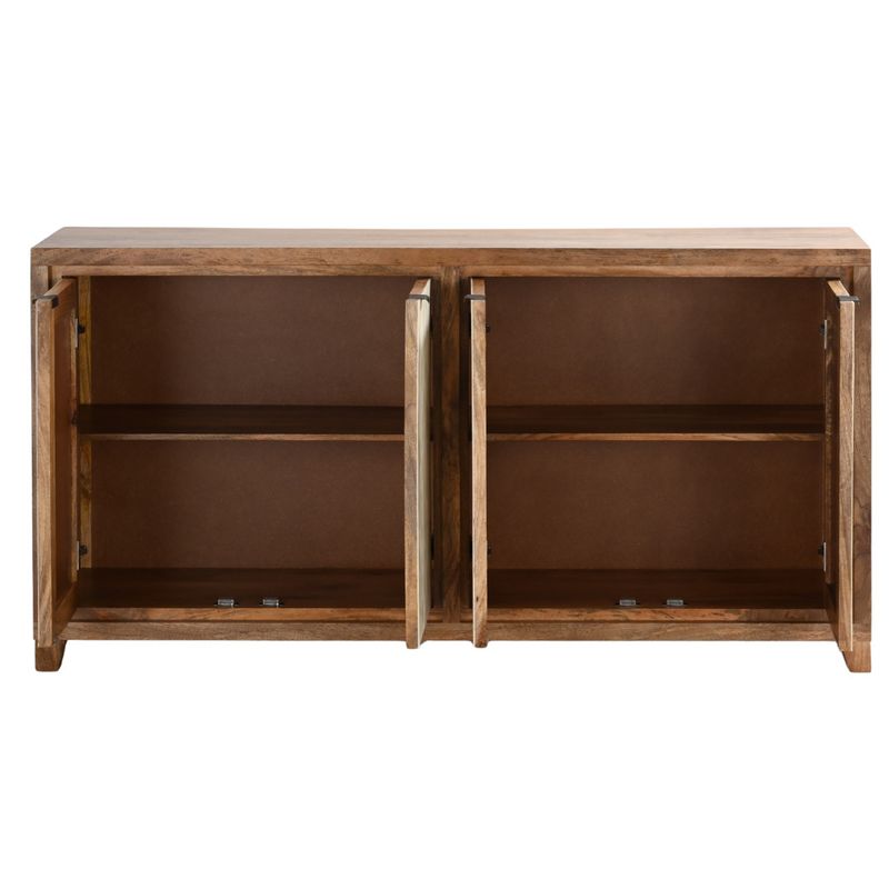 Amara Sideboard 70 W x 17 D x 36 H Mango Wood & Bone Inlay Wood: Fox Tail & Metal: Matte Black