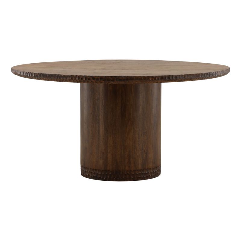 Riven Dining Table: Mango Wood, Rich Brown Finish. W 60 D 60 H 30 Riven Dining Table: Mango Wood, Rich Brown Finish. W 60 D 60 H 30
