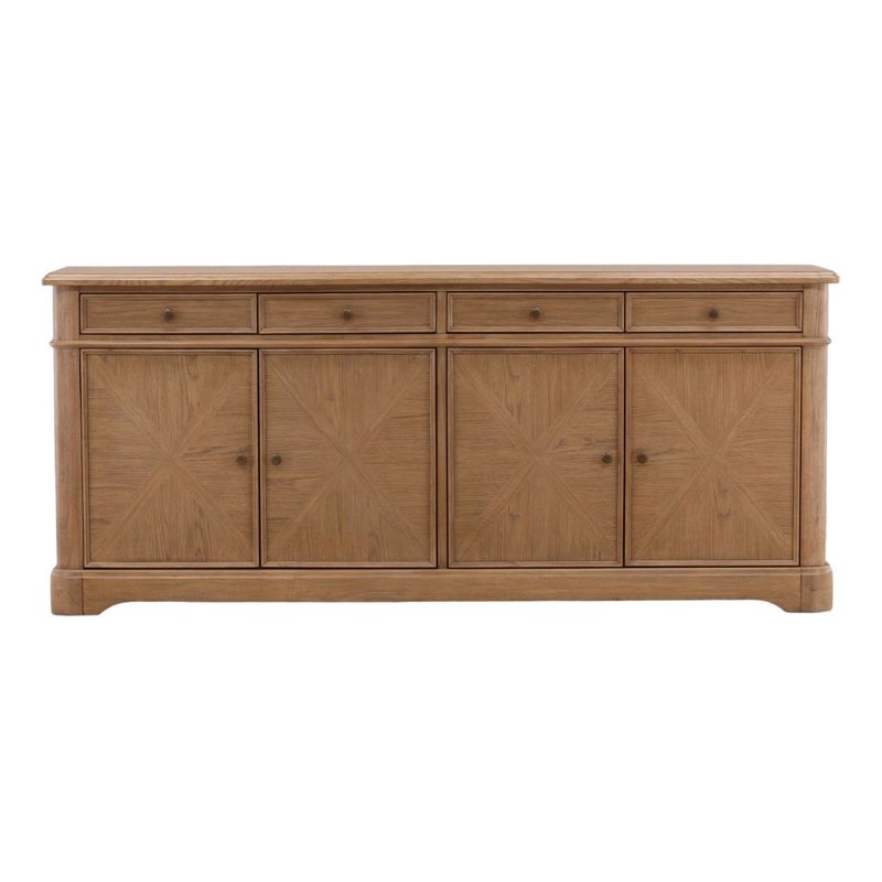 Bramwell Sideboard Rubber Wood and Oak Veneer W 84 D 18 H 36 Bramwell Sideboard Rubber Wood and Oak Veneer W 84 D 18 H 36
