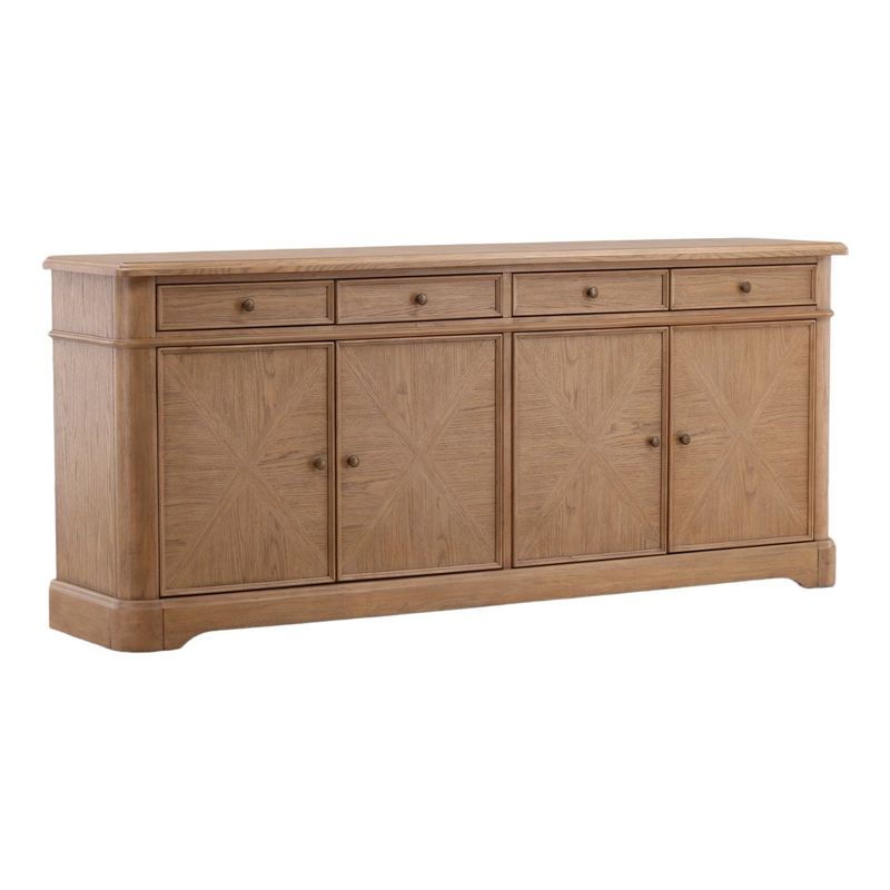 Bramwell Sideboard Rubber Wood and Oak Veneer W 84 D 18 H 36