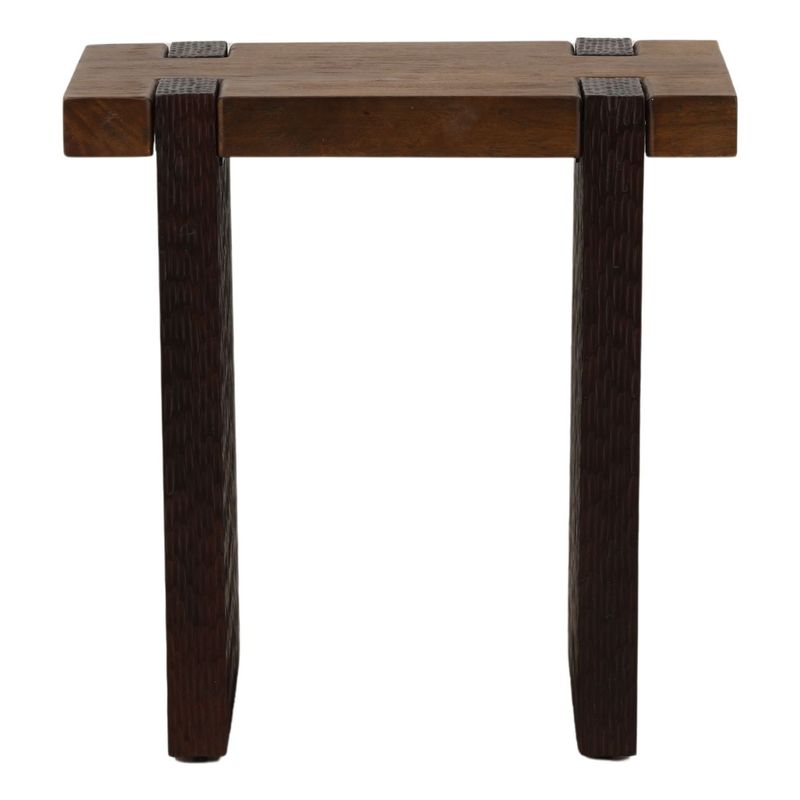 Kanso Side Table Mango Wood with Brown Finish W 22 D 20 H 22