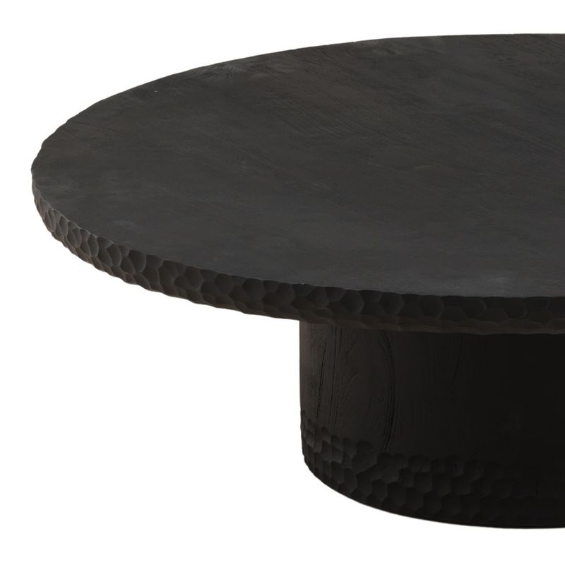 Onyx Coffee Table Mango Wood with Black Finish W 48 D 48 H 15