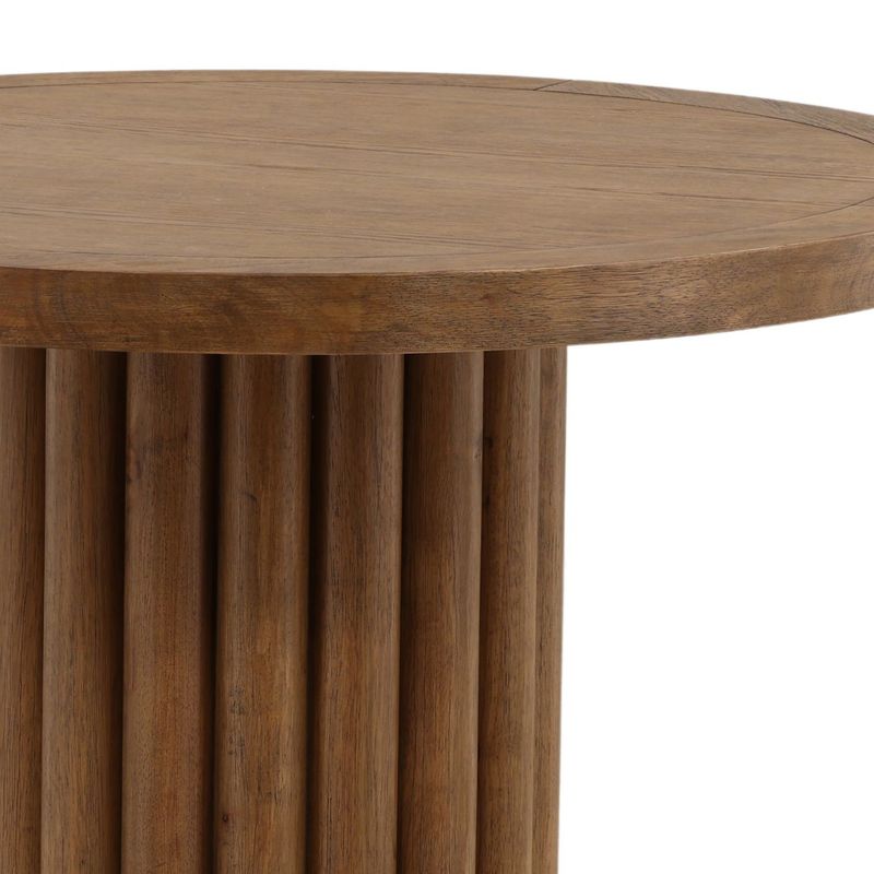 Solenne Bistro Table Rubber Wood with Oak Veneer Dk. Brown Finish W 38 D 38 H 30