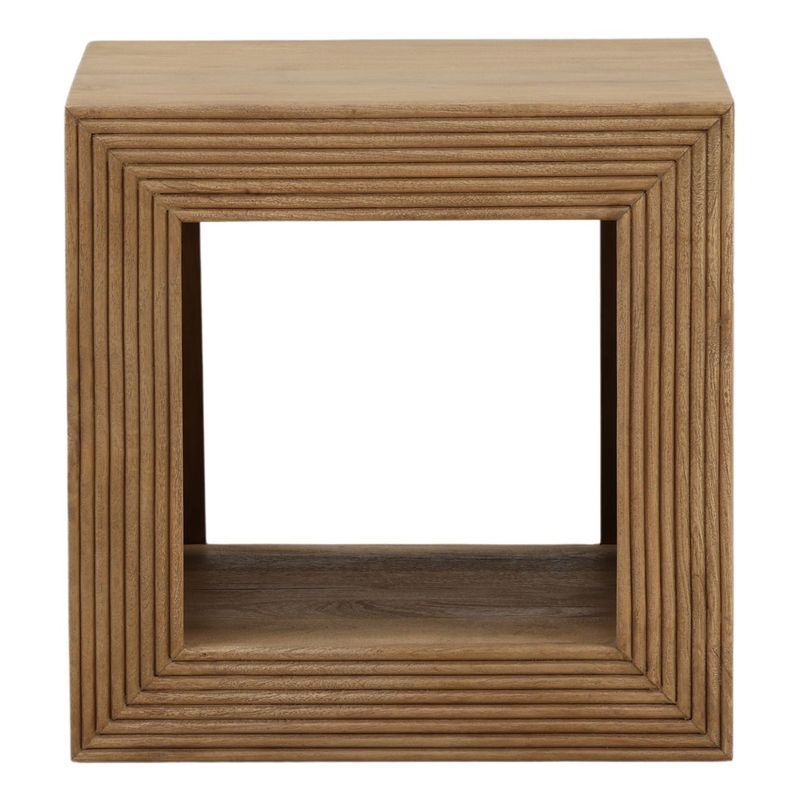 Strata Side Table Mango Wood with Natural Finish W 22 D 22 H 22