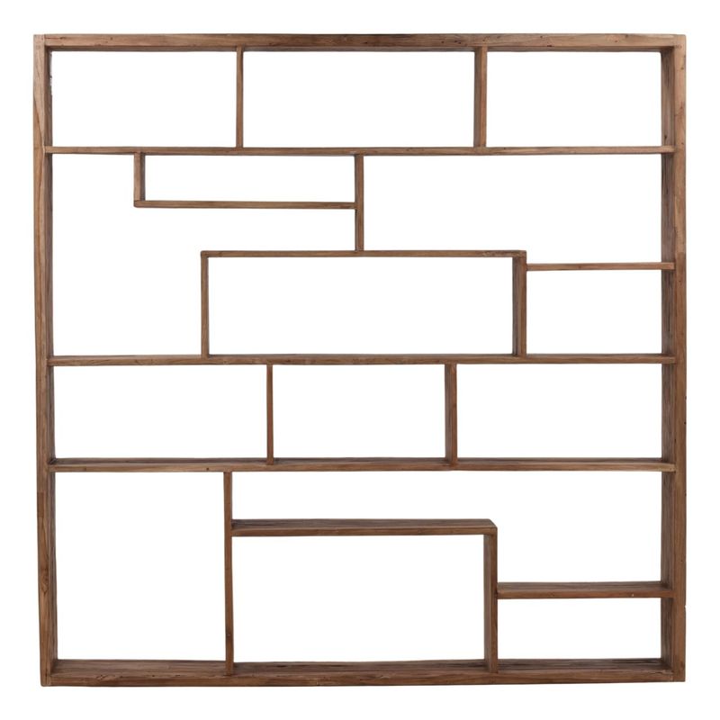Martz Large Bookshelf Reclaimed Teakwood with Natural Finish W 86.5 D 12.5 H 86.5