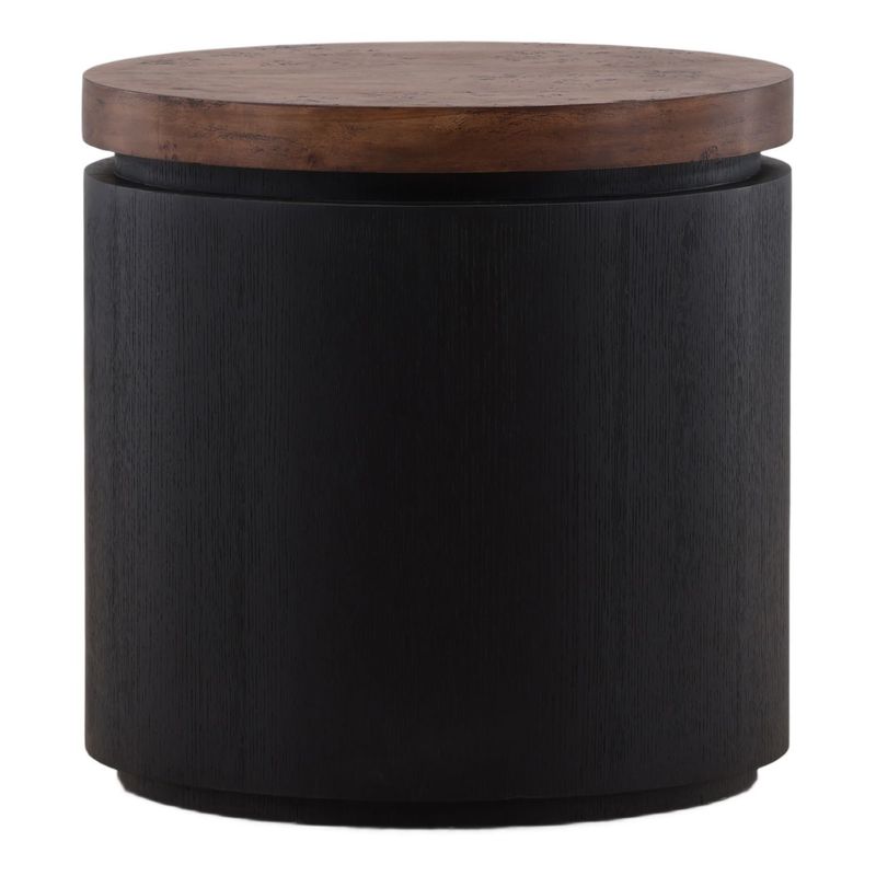 Burlington Side Table Oak and Burl Veneer W 22 D 22 H 22 Burlington Side Table Oak and Burl Veneer W 22 D 22 H 22