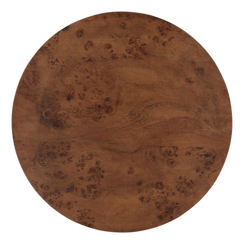 Burlington Side Table Oak and Burl Veneer W 22 D 22 H 22