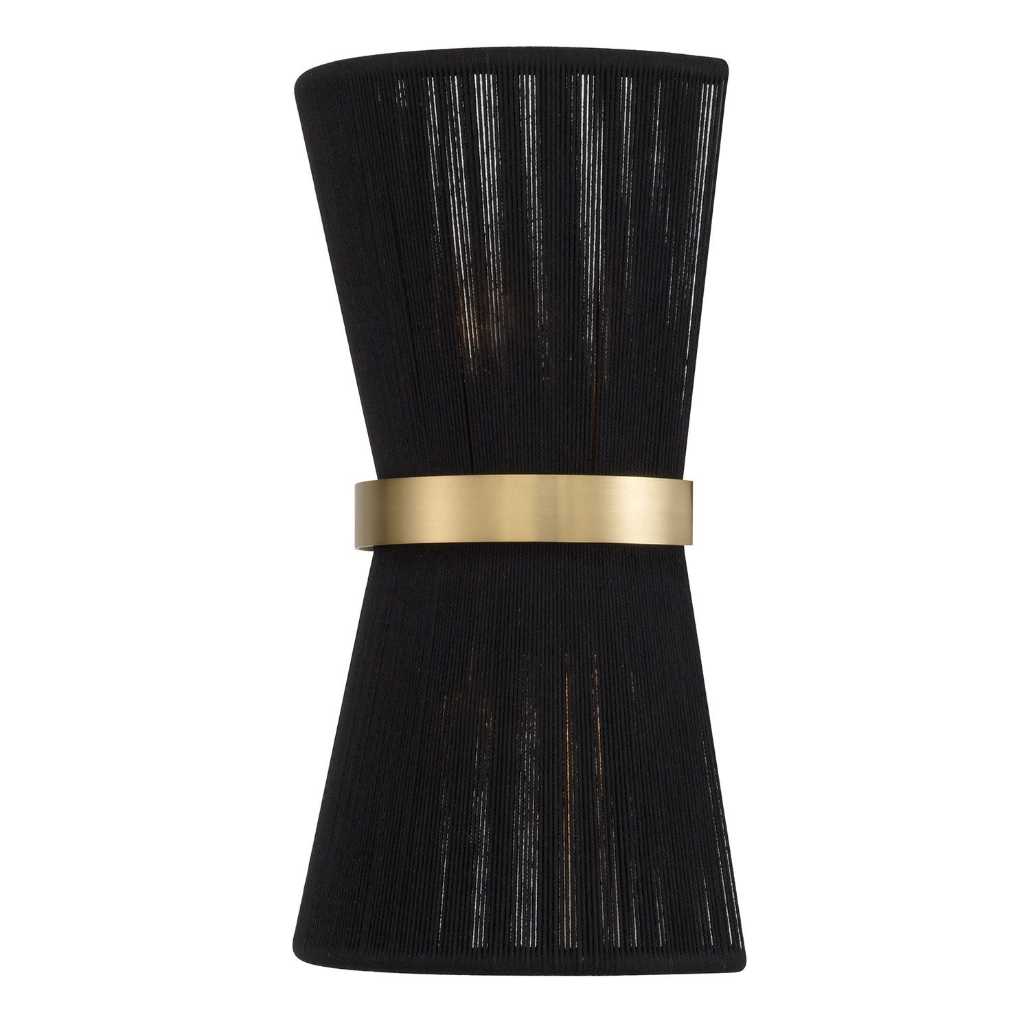CECILIA 2-LIGHT SCONCE, Color: (BLACK ROPE/PATINAED BRASS)