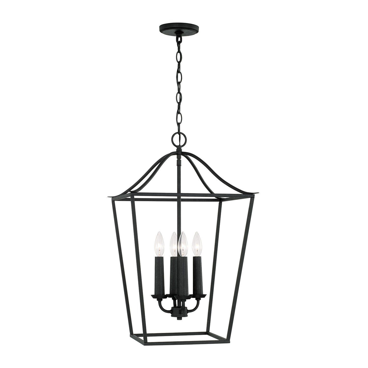 GRADY 4-LIGHT FOYER, Color: (BLACK IRON)