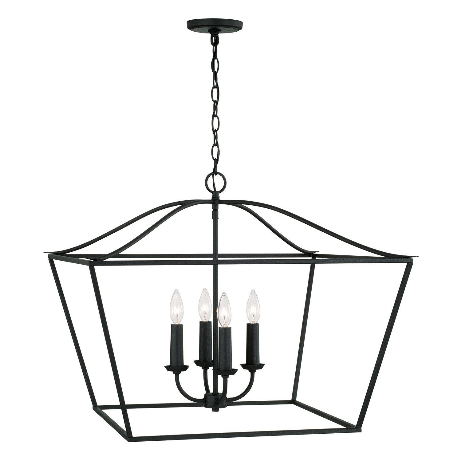 GRADY 4-LIGHT PENDANT , Color: (BLACK IRON)
