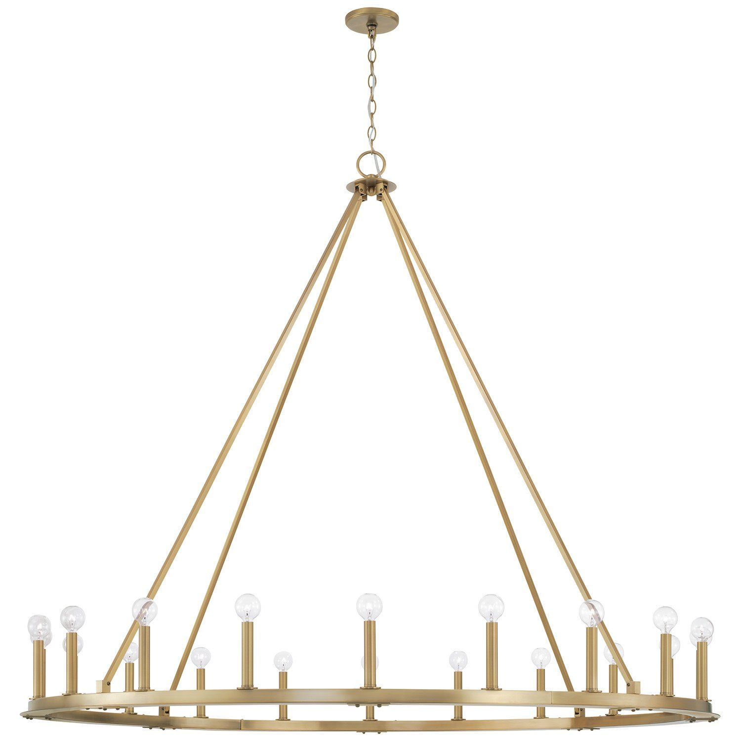 PEARSON 20-LIGHT CHANDELIER, Color: (AGED BRASS)