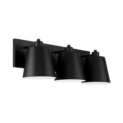 ALDEN 3-LIGHT VANITY, Color: (MATTE BLACK)