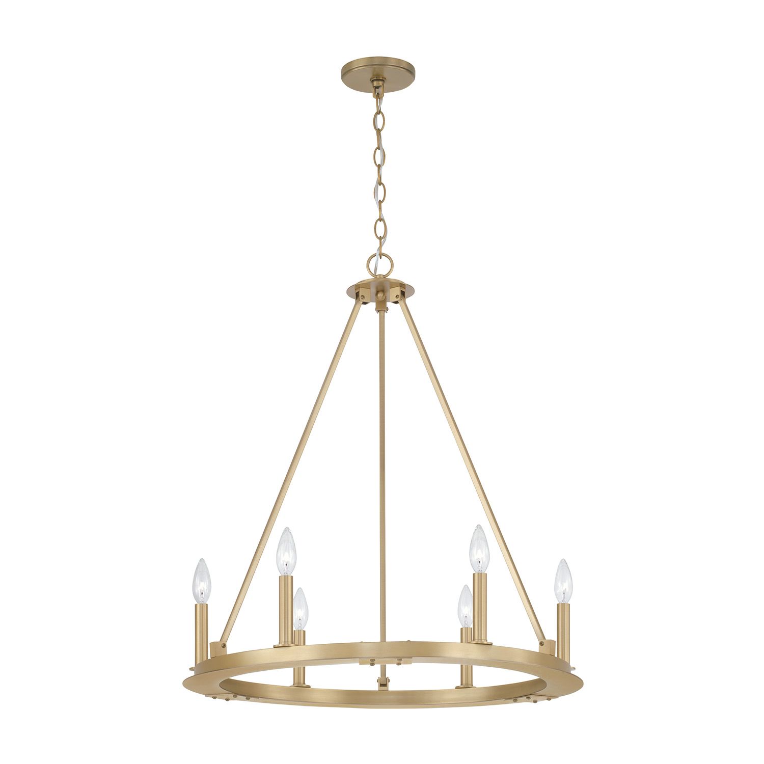 PEARSON 26" 6-LIGHT CHANDELIER, Color: (AGED BRASS)