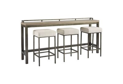 MITCHELL CONSOLE TABLE WITH 3 STOOLS