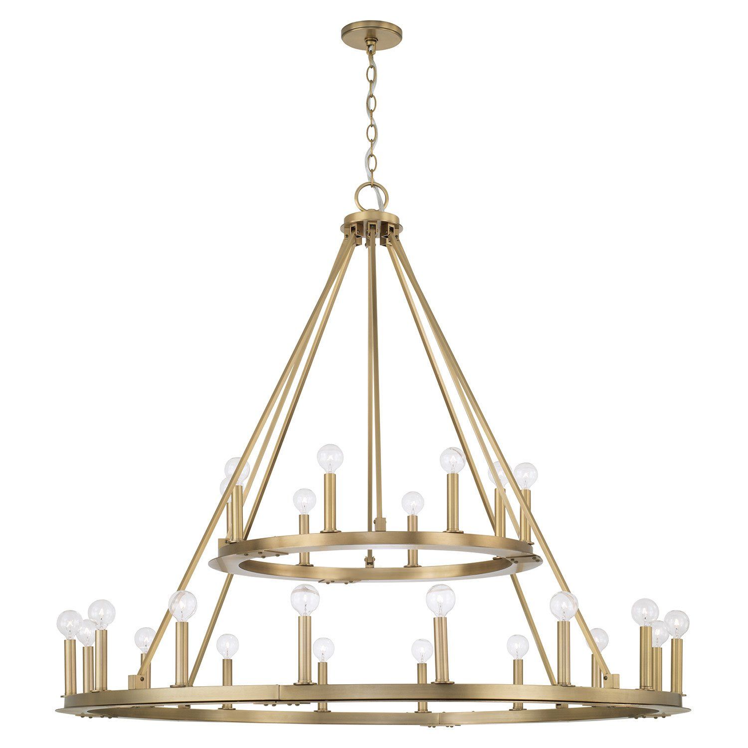 PEARSON 48" 24-LIGHT CHANDELIER, Color: (AGED BRASS)
