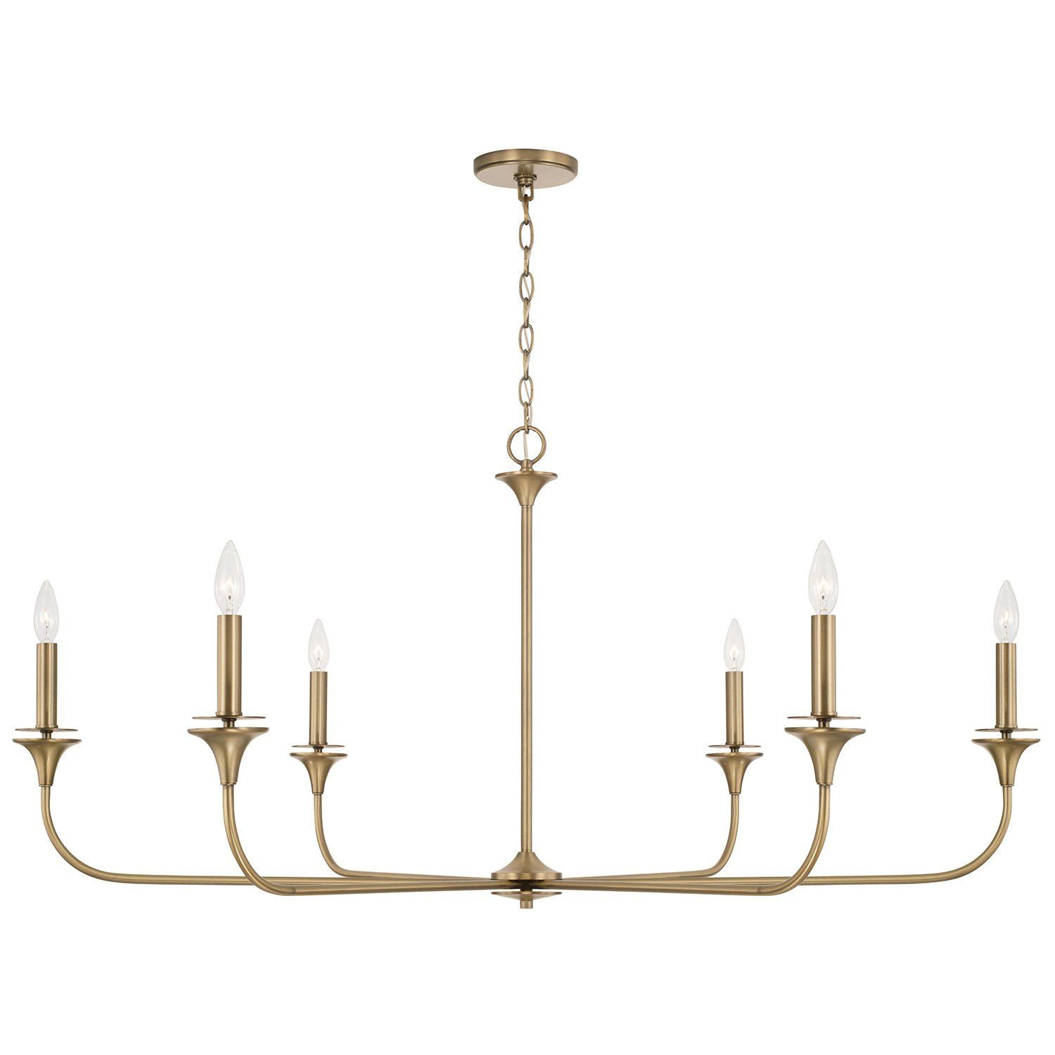 PRESLEY 6-LIGHT CHANDELIER (BRASS)