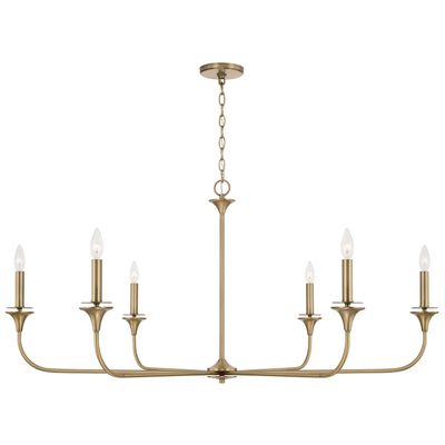 PRESLEY 6-LIGHT CHANDELIER (BRASS)