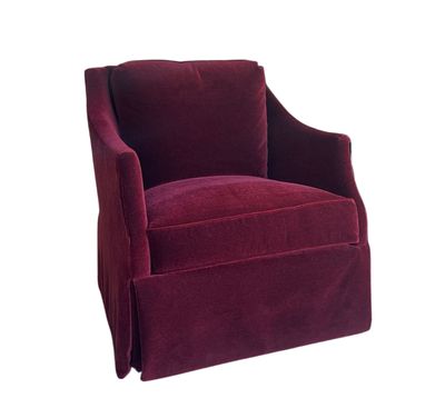 CAMERON CABERNET MOHAIR SWIVEL GLIDER