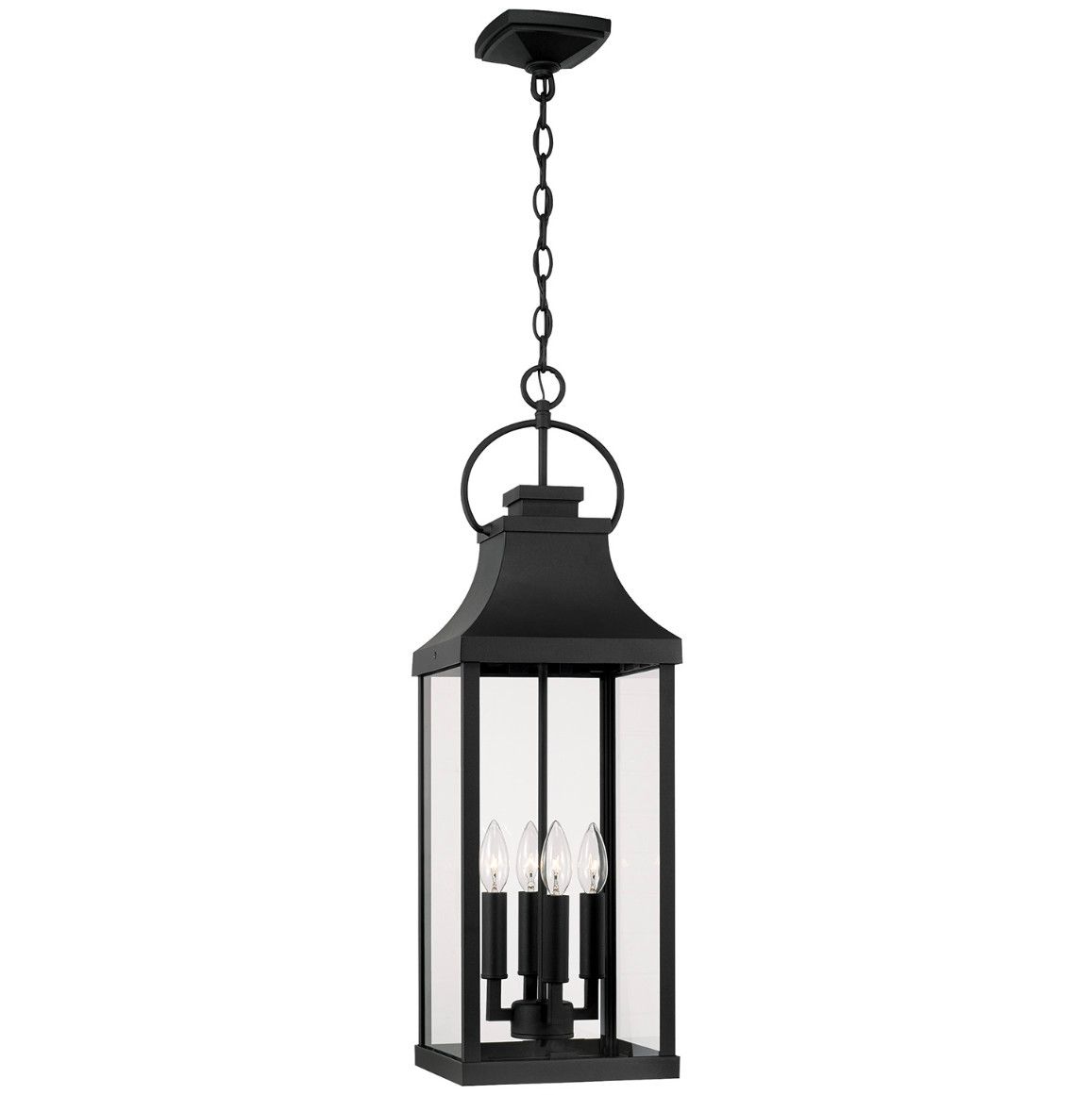 BRADFORD 4-LIGHT HANGING LANTERN, Color: (BLACK)
