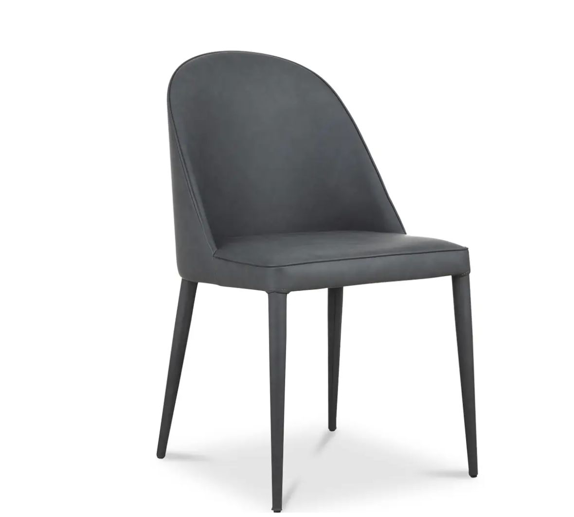 BURTON DINING CHAIR  (BLACK LEATHER)