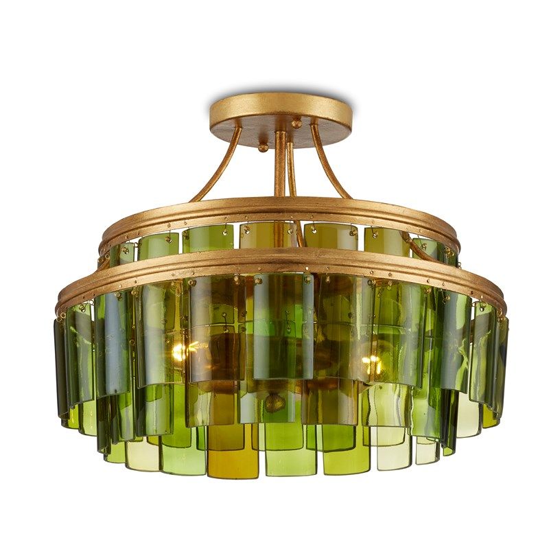 VINTNER SEMI-FLUSH MOUNT, Color: (GREEN)
