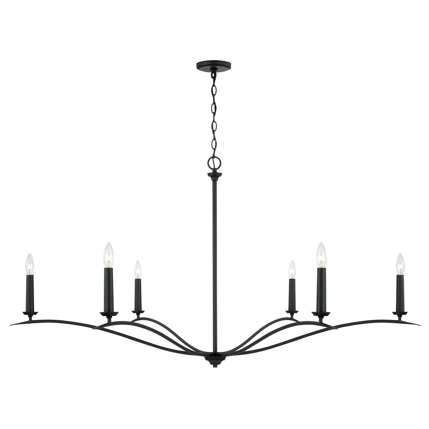 GRADY 6-LIGHT CHANDELIER, Color: (BLACK IRON)