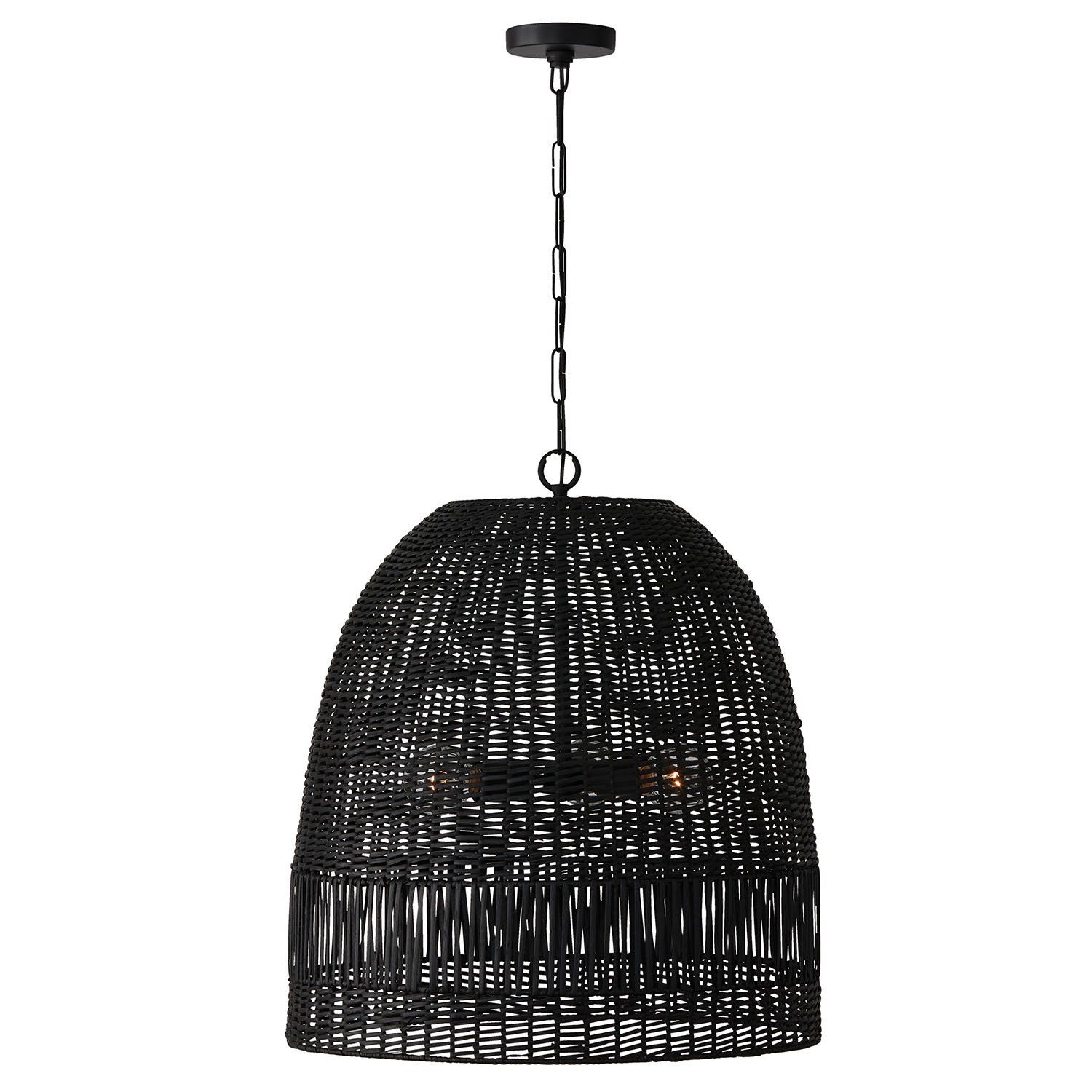 NAOMI 3-LIGHT LARGE PENDANT, Color: (MATTE BLACK)