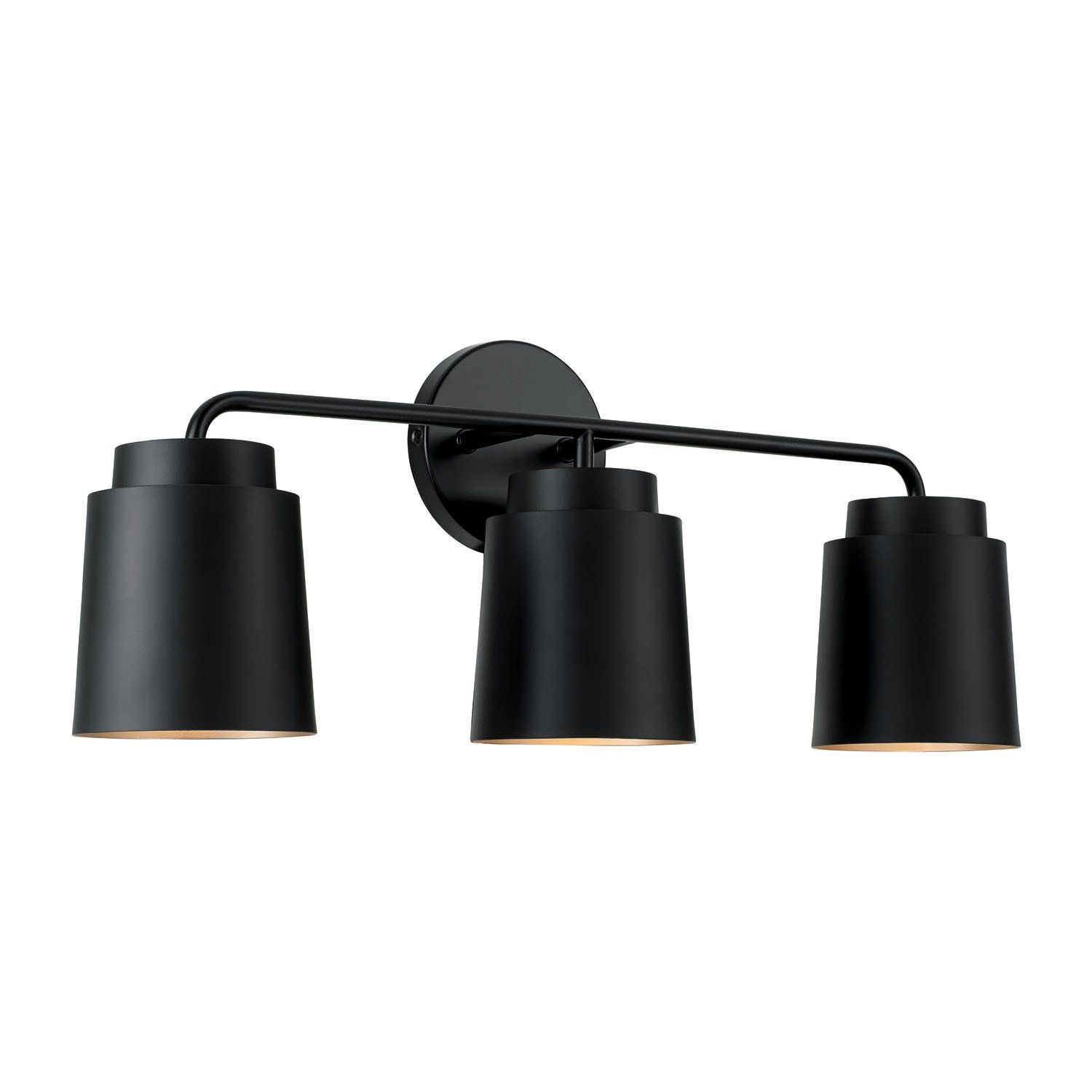 PRATT 3-LIGHT VANITY, Color: (MATTE BLACK)