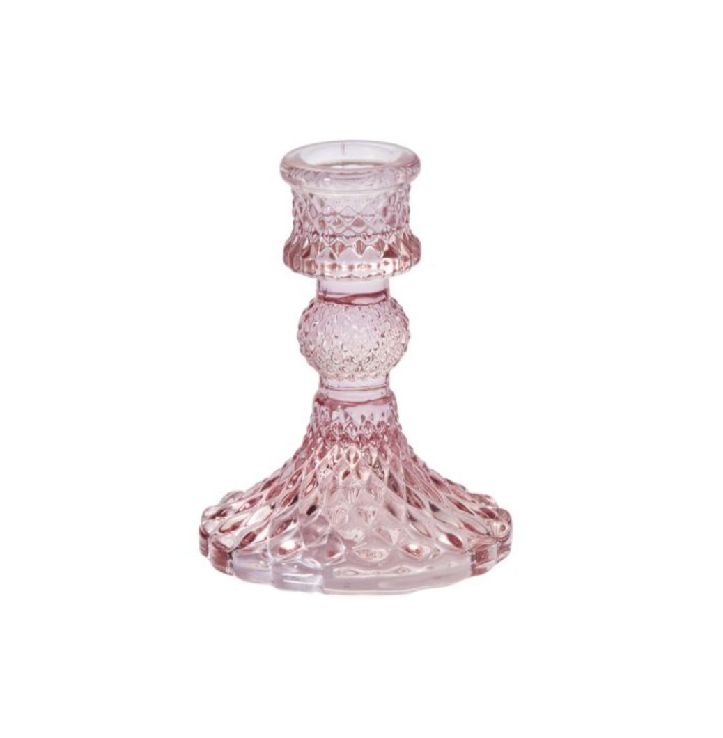 GILLIAN CANDLESTICK (PINK) - SMALL