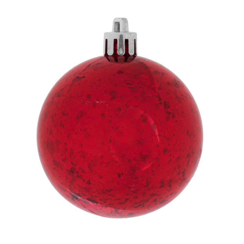 4" RED SHINY MERCURY BALL 6/BAG