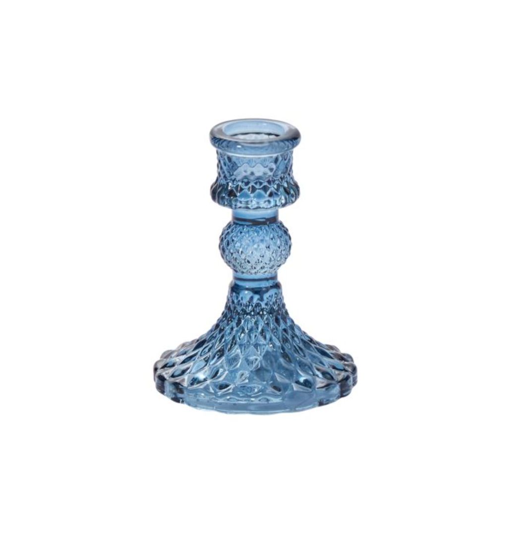 GILLIAN CANDLESTICK (BLUE) - SMALL