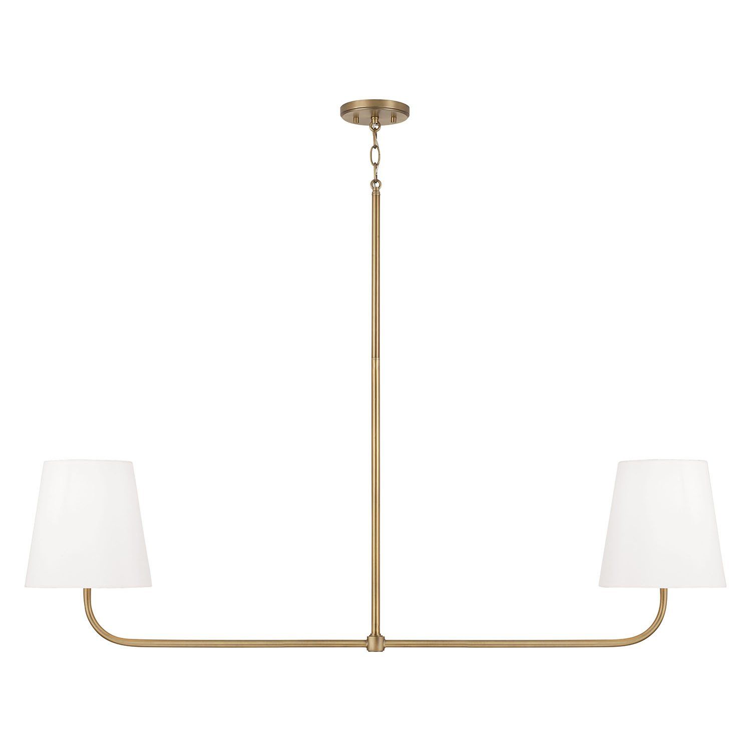 BRODY 2-LIGHT LINEAR CHANDELIER, Color: (AGED BRASS)