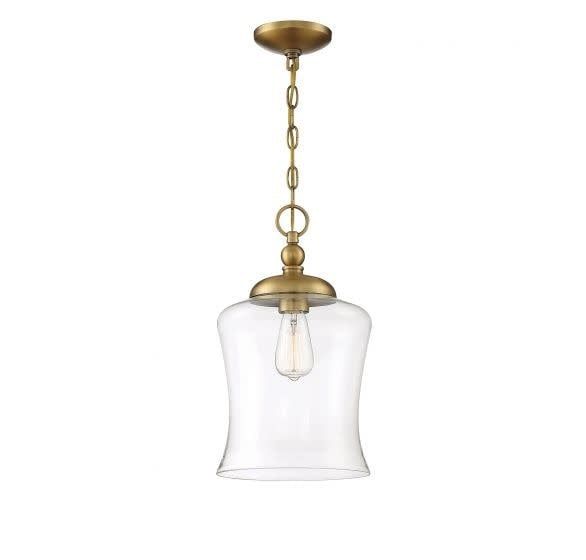 1-LIGHT PENDANT (NATURAL BRASS)