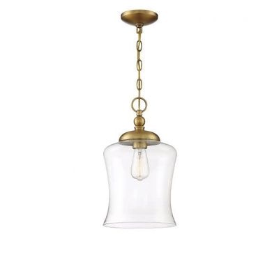1-LIGHT PENDANT (NATURAL BRASS)