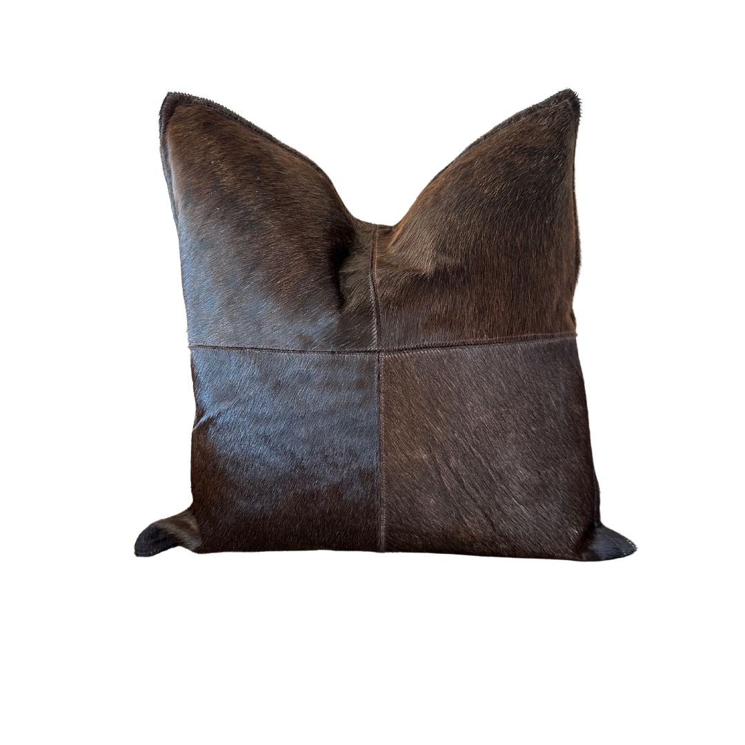 HIDE CANADA DARK BROWN 20&quot; PILLOW