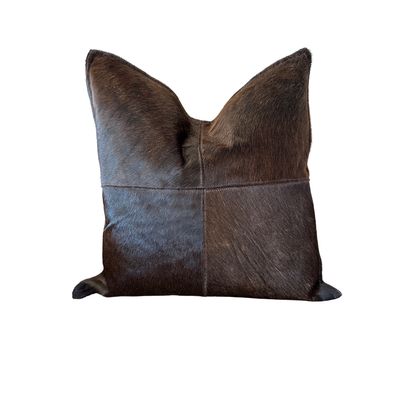 HIDE CANADA DARK BROWN 20&quot; PILLOW