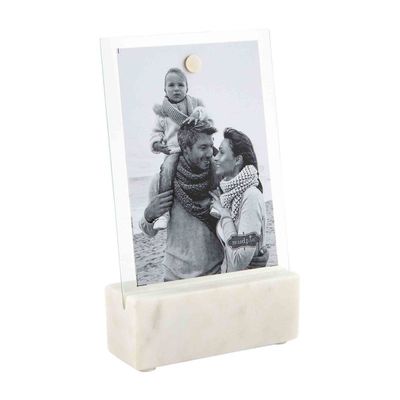 WHITE MARBLE STAND FRAME (4" x 6")